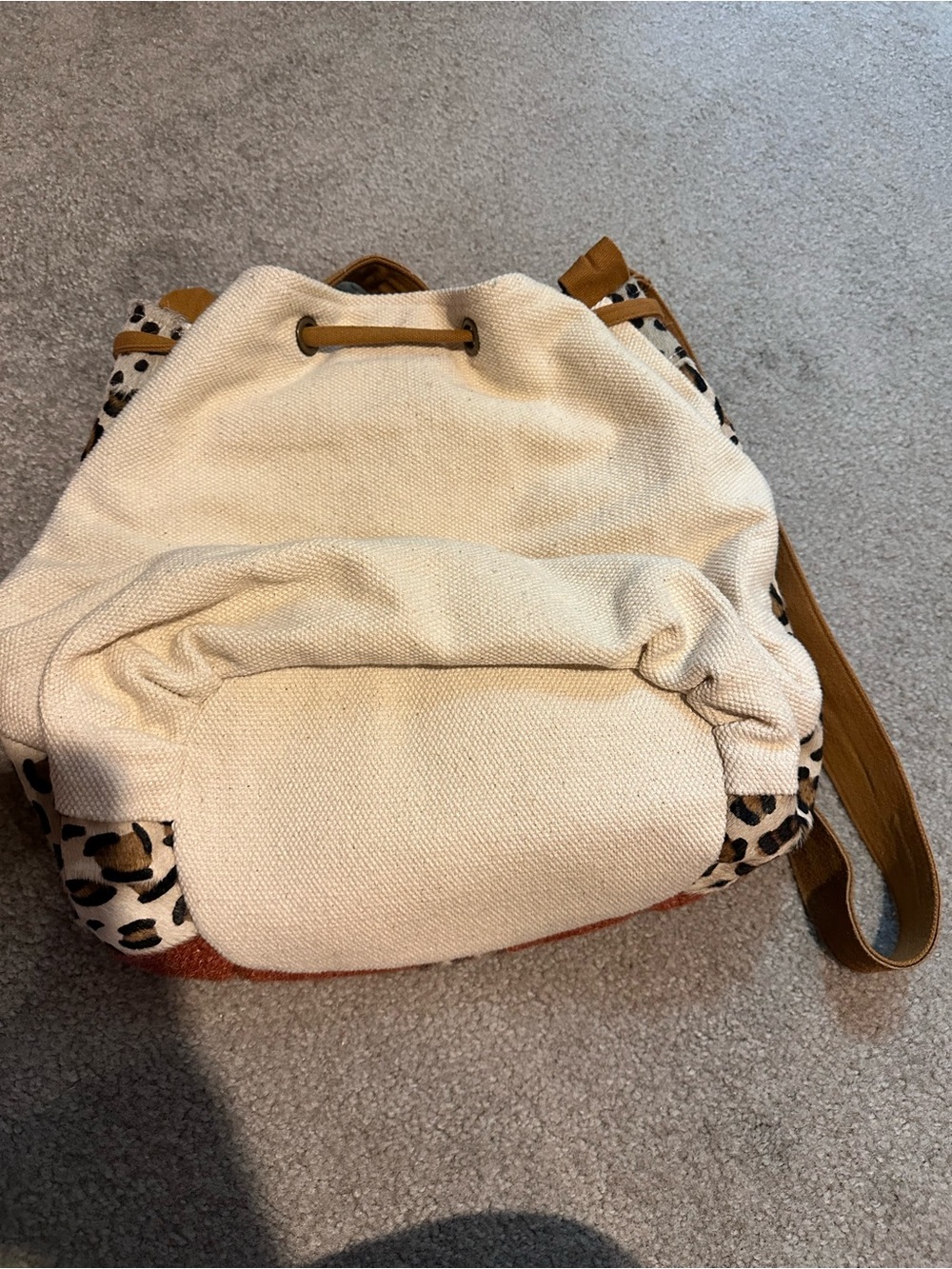Brown Aztec and leopard print bag - Picture 4 of 4